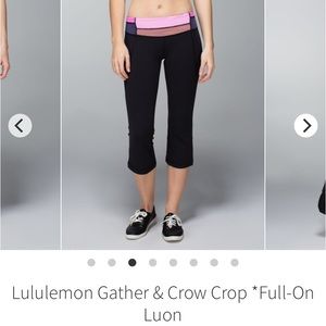 Lululemon Gather & Crow Crop Full-On Luon Leggings